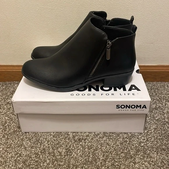 Sonoma Women's Sleek Black Millo Boots - Size 9.5 - Picture 2 of 8